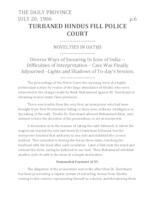 Turbaned Hindus fill Police Court Turbaned Hindus fill Police Court