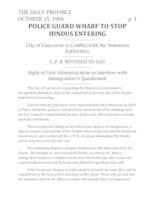 Police Guard Wharf to Stop Hindus Entering Police Guard Wharf to Stop Hindus Entering