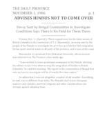 Advises Hindus not to Come Over Advises Hindus not to Come Over