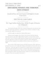 Shivering Hindus are Thrown into Street Shivering Hindus are Thrown into Street