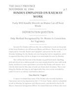 Hindus employed on Railway Work Hindus employed on Railway Work