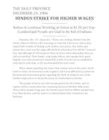 Hindus Strike for Higher Wages
