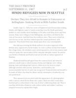 Hindu Refugees Now in Seattle Hindu Refugees Now in Seattle