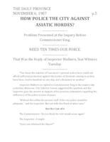 How Police the City Against Asiatic Hordes? How Police the City Against Asiatic Hordes?