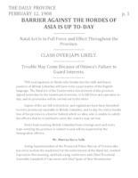 Barrier against the hordes of Asia is up to-day Barrier against the hordes of Asia is up to-day