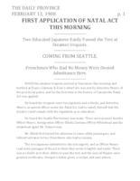 First application of Natal act this morning First application of Natal act this morning