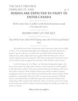 Hindus are expected to fight to enter Canada Hindus are expected to fight to enter Canada