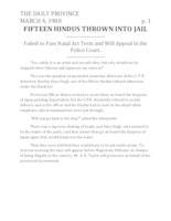Fifteen Hindus thrown into jail Fifteen Hindus thrown into jail