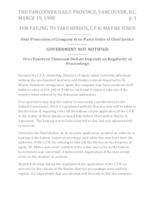 For failing to take Hindus, C.P.R. may be fined For failing to take Hindus, C.P.R. may be fined