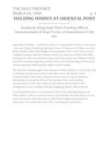 Holding Hindus at oriental port Holding Hindus at oriental port