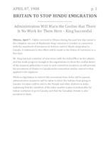 Britain to stop Hindu emigration Britain to stop Hindu emigration