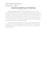 Whites replace Hindus