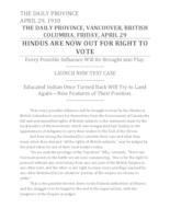 Hindus are now out for right to vote Hindus are now out for right to vote