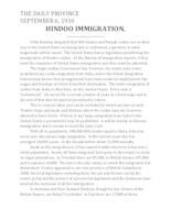 Hindoo immigration Hindoo immigration