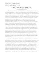 Becoming alarmed Becoming alarmed