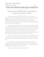 Plea of Hindus for equal rights