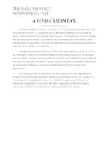 A Hindu regiment A Hindu regiment