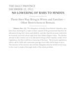 No lowering of bars to Hindus No lowering of bars to Hindus