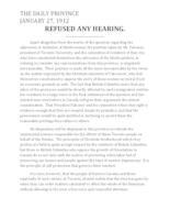 Refused any hearing Refused any hearing