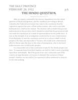 The Hindu question