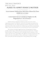 Agree to admit Hindu--s mother Agree to admit Hindu--s mother