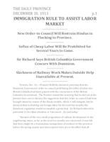 Immigration rule to assist labor market