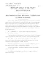 Hernan Singh will fight deportation Hernan Singh will fight deportation