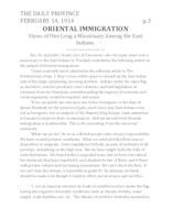 Oriental immigration