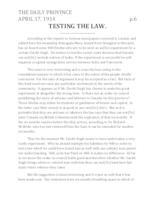 Testing the law