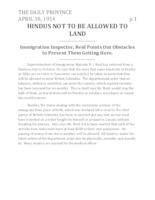 Hindus not to be allowed to land Hindus not to be allowed to land