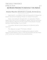 Kumar predicts revolt in India