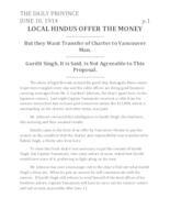 Local Hindus offer the money