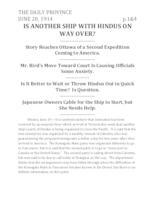 Is another ship with Hindus on way over?