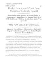 Hindus lose appeal court case Hindus lose appeal court case