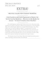 Extra! Militia called for Tuesday morning Extra! Militia called for Tuesday morning