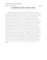 Commendable bravery Commendable bravery