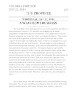 A wearisome business A wearisome business