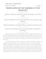 Maru slips out of harbor at the hour set Maru slips out of harbor at the hour set