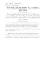 Hindus are rallying to Empire--s defence Hindus are rallying to Empire--s defence