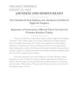 Japanese and Hindus ready Japanese and Hindus ready