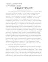 A Hindu tragedy?:  A Hindu tragedy?: