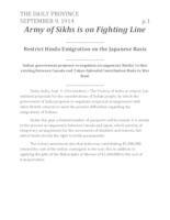 Army of Sikhs is on fighting line Army of Sikhs is on fighting line