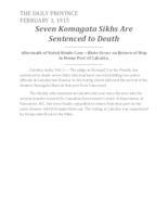 Seven Komagata Sikhs are sentenced to death