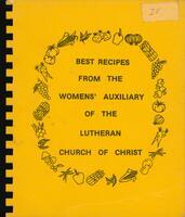 Best recipes from the Womens' Auxiliary of the Lutheran Church of Christ