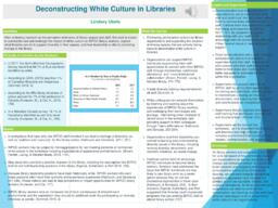 Deconstructing White Culture in Libraries (poster)