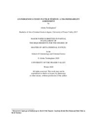 An Indigenous court in S'ólh Téméxw: a transferability assessment