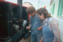 Agriculture students on practicum. Victor deSories and Ruby Schmitt (later Peterson)