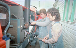 Agriculture students on practicum. Victor deSories and Ruby Schmitt (later Peterson)