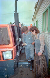 Agriculture students on practicum. Victor deSories and Ruby Schmitt (later Peterson)