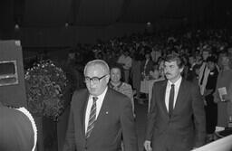 Lieutenant Governor David Lam and board chair Brian Minter arriving at awards/graduation ceremony.